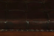 Load image into Gallery viewer, Faith WYNHAM Amsterdam Large Studded Leather Teak Bench 120 cm