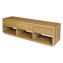 Load image into Gallery viewer, OSCAR WYNHAM Teak Timber 3 Drawer TV Console Unit, 180cm, Natural