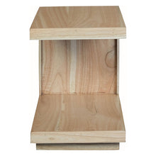 Load image into Gallery viewer, OSCAR WYNHAM Teak Timber C-shape Side Table Lamp Table, Natural