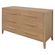 Load image into Gallery viewer, RADISSON Dion Teak Wood 3 Drawer Chest of Drawers Dresser, Natural Other Color Option