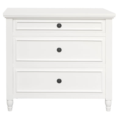 RADISSON Beau Teak Timber 3 Chest of Drawer Dresser, White