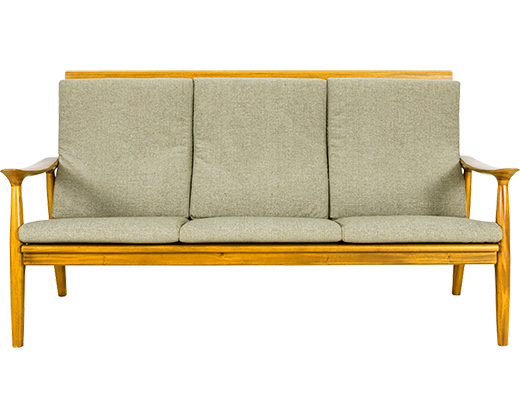 Los Angeles CONRAD Teak Sofa 3 Seater Minimalist Design