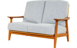 San Francisco CONRAD Baker Teak Sofa 2 Seater Modern Design