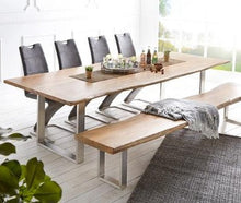 Load image into Gallery viewer, AUSTIN Loft Design Modern Solid Wood Slab Dining Table