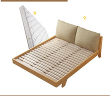 Load image into Gallery viewer, AMELIA Scandinavian Nordic Japanese Full Solid Wood Bed