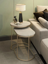 Load image into Gallery viewer, ALEX Coffee Table Oval and Round Italian Minimalist Luxury Marble Rock Board