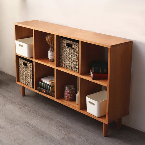 Madison Teak Bookcase Cube Nordic Solid Wood Bookshelf