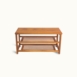 Toyko Caramel Brand Shoe Bench Solid Wood