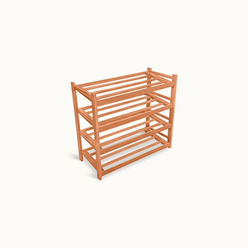 Dream Shoe Rack Full Solid Wood Caramel Color