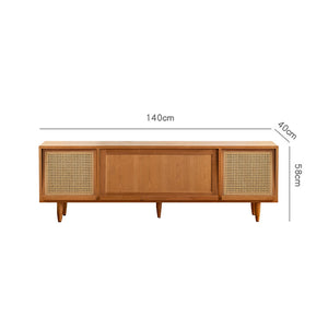 MADILYN Solid Wood TV Stand Cabinet Console