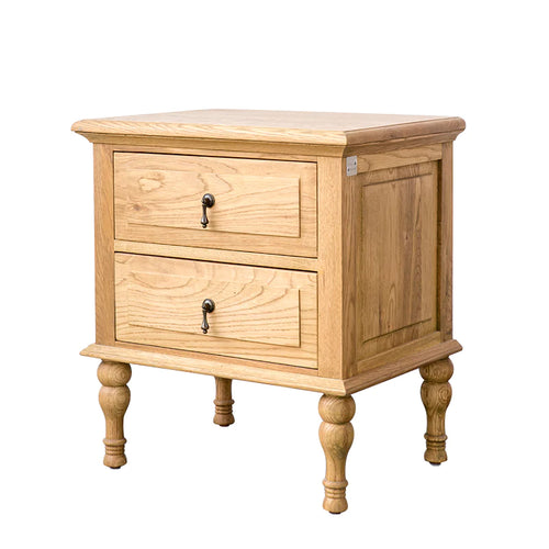 EZEKIEL American French Country Bedside Table 2 Drawers ( Select from 3 Color )