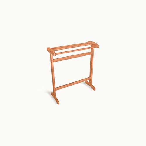 MAISIE 4 Rungs Towel Rack Solid Wood Caramel Colour
