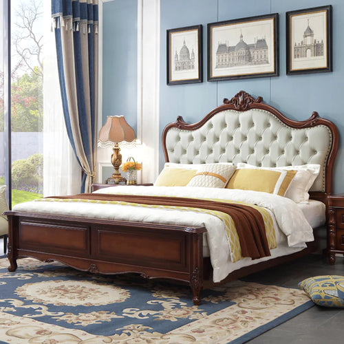 KINSLEY Boston Hilton Bed Luxury American Solid Wood ( 2 Size Option Bedside )