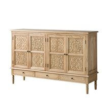 Load image into Gallery viewer, GENESIS French Morrocan Buffet Retro Solid Wood Carved Sideboard TV Console Cabinet
