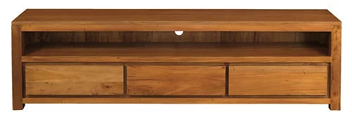 Amaya WYNHAM Amsterdam 3 Drawer Teak Entertainment Unit TV Console