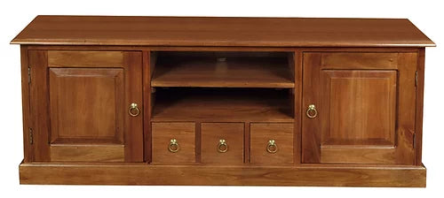 Ashley AMARA Tasminia Teak TV Console 2 Door 3 DVD Entertainment Unit