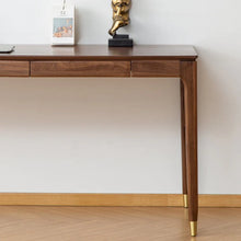 Load image into Gallery viewer, ALIVIA RITZ Modern Desk Console Table Solid Wood desk Natural / Walnut