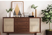 Load image into Gallery viewer, ALLISON Rattan Buffet Sideboard Cabinet ( Choice of 2 Color Natural / Walnut )