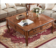 Load image into Gallery viewer, Ava Hilton Coffee Table American Style Solid Wood Square Coffee Table / Rectangular ( Select from 2 Color, 5 Size )