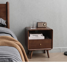 Load image into Gallery viewer, BROOKE MARRIOTT Scandinavian Bedside All Solid Wood Nordic ( 4 Color Walnut, Gray, Black, White )
