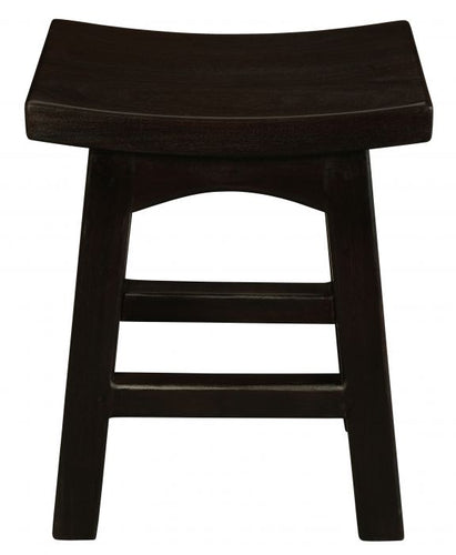 HADLEY Wynham Solid Full Wooden Stool 48cm - Chocolate