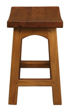 Load image into Gallery viewer, HADLEY Wynham Solid Full Wooden Stool 48cm - Light Pecan