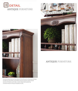 Brooklyn New York Sheraton Bookcase American Retro Bookshelf Solid Wood
