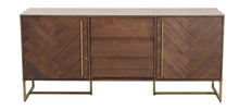 Load image into Gallery viewer, DELANEY Herringbone Solid Wood American Ash Acacia Sideboard Buffet Cabinet