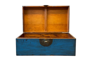 Vintage trunk C60 Y/O, Elm Wood Treasure Box