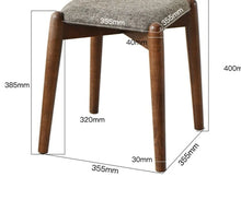 Load image into Gallery viewer, Isabella OSAKA Vanity Stool Japanese Scandinavian Solid Wood Makeup Stool Dressing