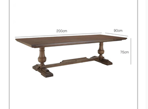 KAIDEN Solid Wood Dining Table American Classic Luxury European Style