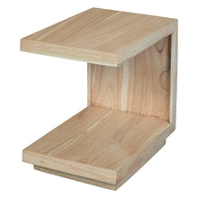 Load image into Gallery viewer, OSCAR WYNHAM Teak Timber C-shape Side Table Lamp Table, Natural