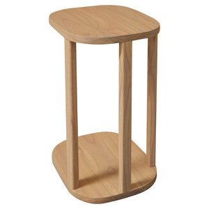 RADISSON Oslo Teak Wood C-shape Side Table Lamp Table , Natural