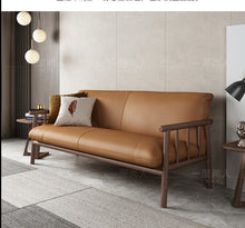 Load image into Gallery viewer, MILA Sofa Solid Wood Nordic Japanese Style Eco Friendly Vegan Leather