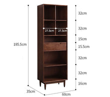 Load image into Gallery viewer, KAILANI TOKYO HILTON Japanese Scandinavian Bookcase Display Cabinet Solid Wood ( 4 Colour 3 Size )