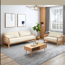 Load image into Gallery viewer, CHLOE Scandinavian Sofa American Hardwood Japanese Style ( Choice of 5 Size , 7 Fabric Color, Frame Walnut, Natural, Black )