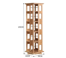 Load image into Gallery viewer, JOSEPH Full Solid Wood Rotating Bookshelf 360 Degree