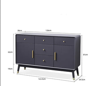 RYLEE COURTYARD Buffet Cabinet for Cloth, Wine, Shoe Etc ( Grey, Walnut, Natural, White Color ) Chest of Drawers
