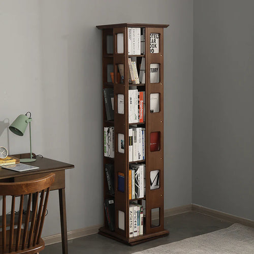 JOSEPH Full Solid Wood Rotating Bookshelf 360 Degree