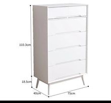 Load image into Gallery viewer, ANN Scandinavian Solid Wood Chest of Drawers Cabinet Storage ( 4 Color 2 Size )