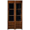 Max Furniture Single Door Glass Cabinet Modern Simple Chinese Solid Wood Storage Cabinet Bookcase
