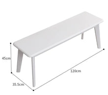 Load image into Gallery viewer, LINCOLN Nordic Modern Bench Solid Wood Long Stool