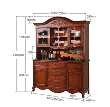 Load image into Gallery viewer, SOPHIE BOSTON Glass Display Buffet Hutch American Classic Solid Wood Wine Cabinet ( 10 Size and Design )