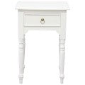 Load image into Gallery viewer, AMARA TASMANIA Teak Timber Single Drawer Side Table, White Color