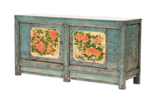 Load image into Gallery viewer, 王 Wang Vintage Green Gansu Painted Sideboard Poplar