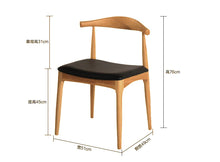 Load image into Gallery viewer, XANDER Nordic Solid Wood Dining Chair Executive Writing Horn Design Seating