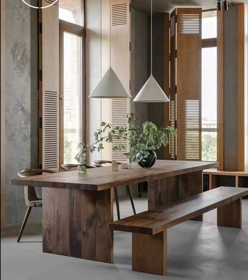 JOLENE Japanese Scandinavian Style Retro Solid Wood Dining Table