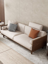 Load image into Gallery viewer, Avery Solid Wood Sofa Japanese Style Fabric Removable Cushion