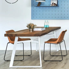 Load image into Gallery viewer, LILA Radisson Dining Table Conference Nordic Style Solid Wood Slab Live Edge / Straight Edge