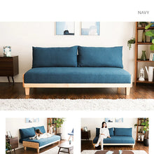 Load image into Gallery viewer, BROOKLYNN RITZ Sofa Bed Japanese Scandinavian Solid Wood ( 6 Colour )